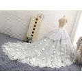 WD031 Luxury Appliqued Flowers Ball Gown Wedding dress